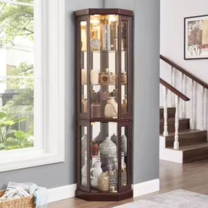 Lighted Curio Corner Display Cabinet