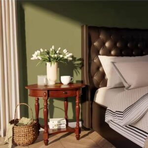 Oval Victorian Antique Bed Side Table