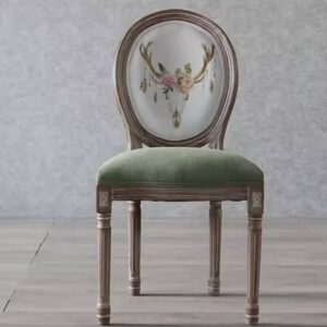 European Retro Solid Wood Dining Chair