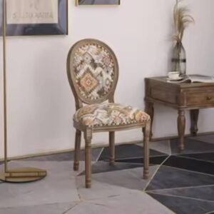 Solid Wood Retro Back Dressing Chair