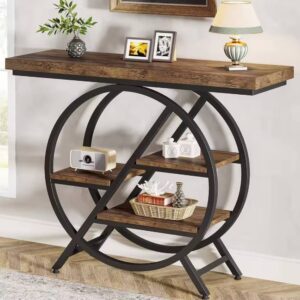 Narrow Entryway Table With Thickened Tabletop