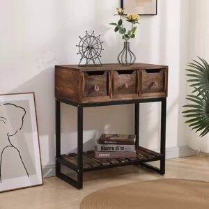 Vintage Storage Cabinet With Wood Drawers